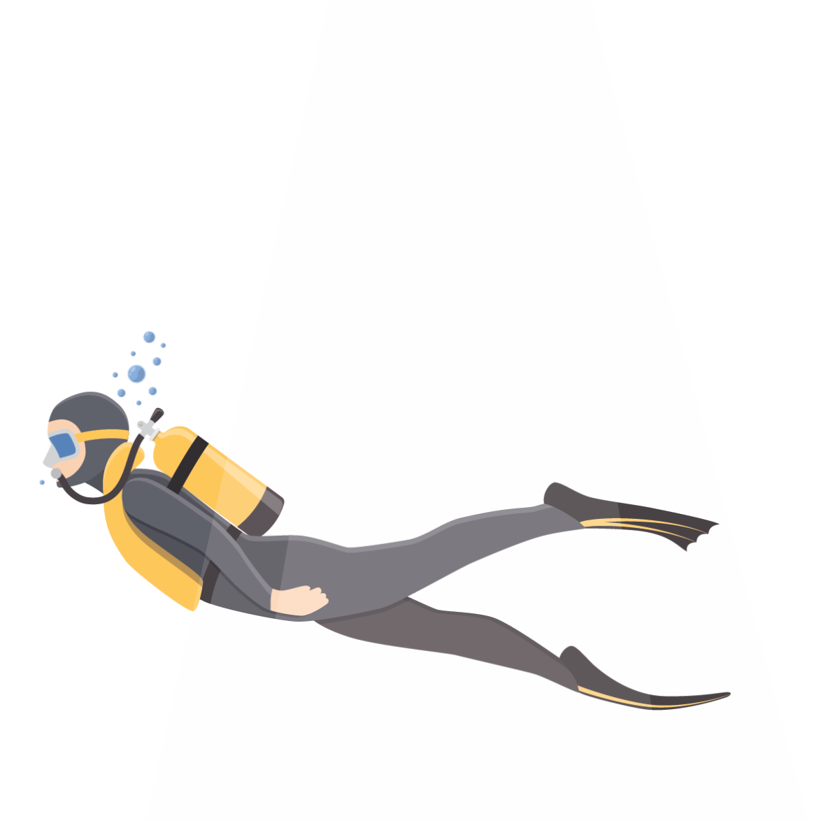 Taucher im Spotlight